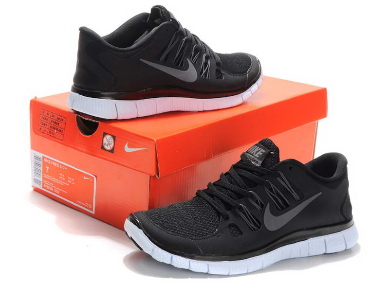 nike Free Run 5.0 V2 Mens and womens Running Shoes New Breathable Black Gray (1)